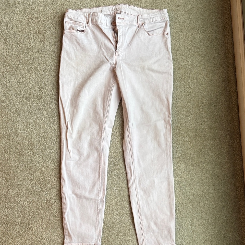 White House Black Market Light Pink Skinny Jeans